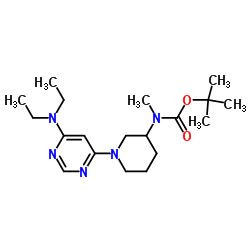 [1-(6-Diethylamino-pyrimidin-4-yl)-piperidin-3-yl]-Methyl-carbamic acid tert-butyl ester Structure