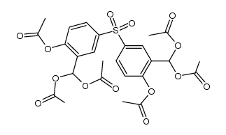 bis-(4-acetoxy-3-diacetoxymethyl-phenyl)-sulfone Structure