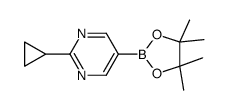 2-cyclopropyl-5-(4,4,5,5-tetramethyl-1,3,2-dioxaborolan-2-yl)pyrimidine Structure