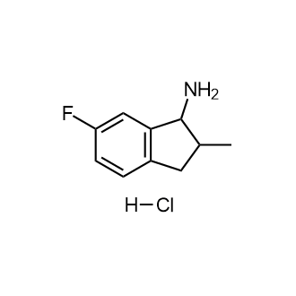 6-氟-2-甲基-2,3-二氢-1H-茚-1-胺盐酸盐结构式