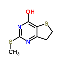 2-(Methylthio)-6,7-dihydrothieno[3,2-d]pyrimidin-4-ol Structure