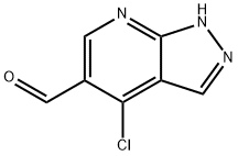 4-Chloro-1H-pyrazolo[3,4-b]pyridine-5-carbaldehyde结构式