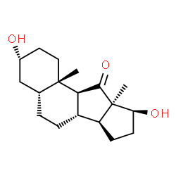 (13α)-3α,17β-Dihydroxy-C-nor-5β-androstan-11-one结构式