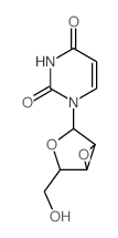 2,4(1H,3H)-Pyrimidinedione,1-(2,3-anhydro-b-D-lyxofuranosyl)-结构式