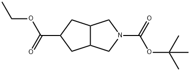 Ethyl 1-Boc-hexahydrocyclopenta-[c]pyrrole-5-carboxylate Structure