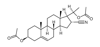 3β,20βF-diacetoxy-pregn-5-ene-16α-carbonitrile Structure