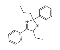 5-ethyl-2,4-diphenyl-2-propyl-2,5-dihydro-thiazole Structure