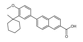 6-[4-methoxy-3-(1-methylcyclohexyl)phenyl]naphthalene-2-carboxylic acid structure