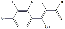 7-bromo-8-fluoro-4-hydroxyquinoline-3-carboxylic acid结构式