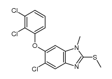 5-chloro-6-(2,3-dichlorophenoxy)-1-methyl-2-methylthio-1H-benzimidazole结构式