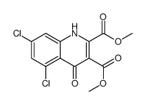 dimethyl 5,7-dichloro-4-oxo-1H-quinoline-2,3-dicarboxylate Structure