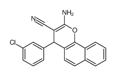 2-amino-4-(3-chlorophenyl)-4H-benzo[h]chromene-3-carbonitrile结构式
