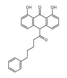 1,8-dihydroxy-10-(1-oxo-5-phenylpentyl)-9(10H)-anthracenone Structure
