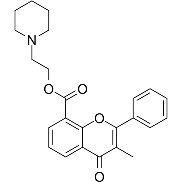 黄酮哌酯结构式