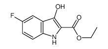 5-氟-3-羟基吲哚-2-羧酸乙酯结构式