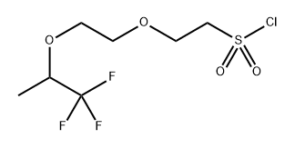 2-(2-((1,1,1-Trifluoropropan-2-yl)oxy)ethoxy)ethane-1-sulfonyl chloride structure