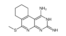 6-methylsulfanyl-7,8,9,10-tetrahydropyrimido[4,5-c]isoquinoline-1,3-diamine结构式