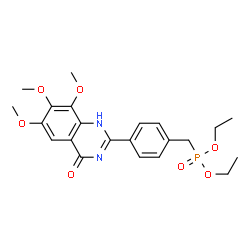 Phosphonic acid,[[4-(1,4-dihydro-6,7,8-trimethoxy-4-oxo-2-quinazolinyl)phenyl]methyl]-,diethyl ester (9CI) structure