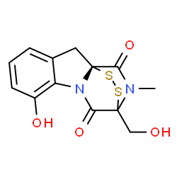 (3R)-2,3-Dihydro-6-hydroxy-3-(hydroxymethyl)-2-methyl-10H-3α,10aα-epidithiopyrazino[1,2-a]indole-1,4-dione structure