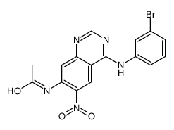 N-[4-(3-bromoanilino)-6-nitroquinazolin-7-yl]acetamide Structure