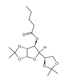 1,2,5,6-di-O-(1-methylethylidene)-α-D-glucofuranosyl pentanoate结构式