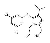 [5-(3,5-dichlorophenyl)sulfanyl-4-propan-2-yl-1-propylimidazol-2-yl]methanol Structure