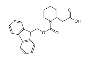 (R)-(1-Fmoc-哌啶-2-基)乙酸结构式
