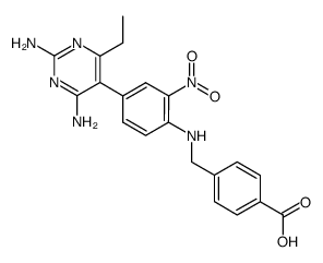 2,4-diamino-5-{4'-[N-(4''-carboxybenzyl)amino]-3'-nitrophenyl}-6-ethylpyrimidine结构式