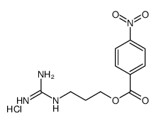 [N'-[3-(4-nitrobenzoyl)oxypropyl]carbamimidoyl]azanium,chloride Structure