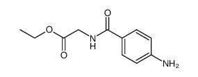 Glycine, N-(4-aminobenzoyl)-, ethyl ester结构式