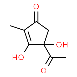 2-Cyclopenten-1-one, 4-acetyl-3,4-dihydroxy-2-methyl- (9CI)结构式