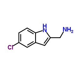 (5-氯-1H-吲哚-2-基)甲胺结构式
