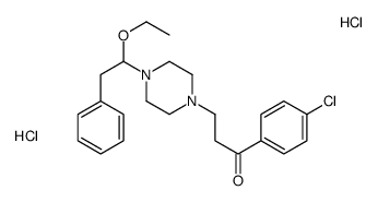 1-(4-chlorophenyl)-3-[4-(1-ethoxy-2-phenylethyl)piperazin-1-yl]propan-1-one,dihydrochloride Structure