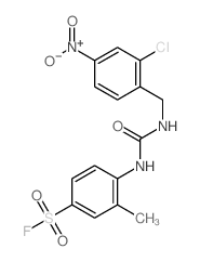 4-[(2-chloro-4-nitro-phenyl)methylcarbamoylamino]-3-methyl-benzenesulfonyl fluoride结构式