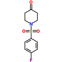 1-[(4-Fluorophenyl)sulfonyl]-4-piperidinone结构式