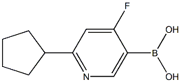 4-Fluoro-2-(cyclopentyl)pyridine-5-boronic acid结构式