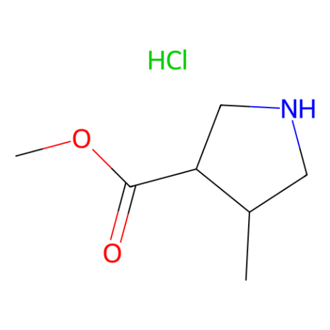 methyl (3S,4S)-4-methylpyrrolidine-3-carboxylate hydrochloride结构式