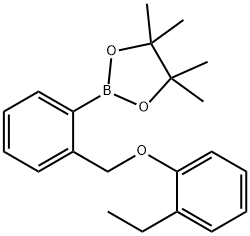 2-{2-[(2-ethylphenoxy)methyl]phenyl}-4,4,5,5-tetramethyl-1,3,2-dioxaborolane Structure