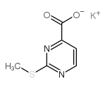 2-甲硫基嘧啶-4-甲酸钾盐结构式