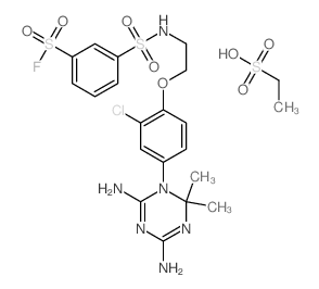 Ethanesulfonic acid, compd. with N-[[2-[2-chloro-4- (4,6-diamino-2, 2-dimethyl-s-triazin-1(2H)-yl)phenoxy]ethyl]sulfamoyl]benzenesulfo nyl fluoride (1:1) (8CI) (MF2)结构式
