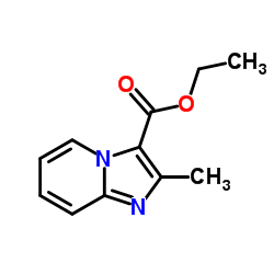 2-Methyl-imidazo[1,2-a]pyridine-3-carboxylic acid ethyl ester structure