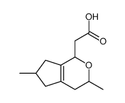 2-(3,6-dimethyl-1,3,4,5,6,7-hexahydrocyclopenta[c]pyran-1-yl)acetic acid Structure