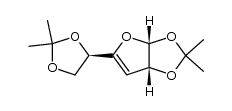 1-O,2-O:5-O,6-O-Diisopropylidene-3-deoxy-α-D-erythro-3-hexenofuranose结构式