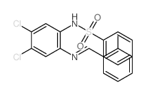 Benzenesulfonamide,N-[4,5-dichloro-2-[[(2-hydroxyphenyl)methylene]amino]phenyl]- Structure