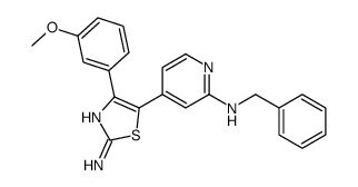 5-[2-(benzylamino)pyridin-4-yl]-4-(3-methoxyphenyl)-1,3-thiazol-2-amine Structure