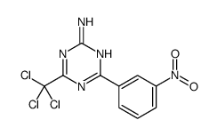 4-(3-nitrophenyl)-6-(trichloromethyl)-1,3,5-triazin-2-amine Structure
