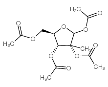 2-C-甲基-D-呋喃核糖四乙酸酯结构式