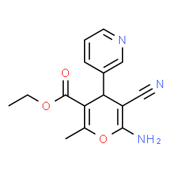 ethyl 6-amino-5-cyano-2-methyl-4-(3-pyridinyl)-4H-pyran-3-carboxylate结构式