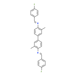 N,N'-bis(4-fluorobenzylidene)-3,3'-dimethyl-4,4'-biphenyldiamine结构式