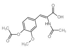 2-Propenoic acid, 2-(acetylamino)-3-[4-(acetyloxy)-3-methoxyphenyl]- (en)结构式